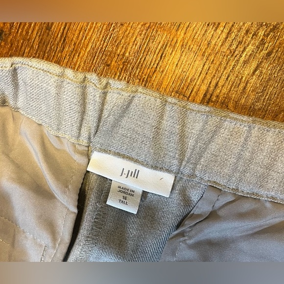 J. JILL Grey Heather Side Stripe Tuxedo Dress Pants 210701 with Pockets 16 Tall - Picture 11 of 12